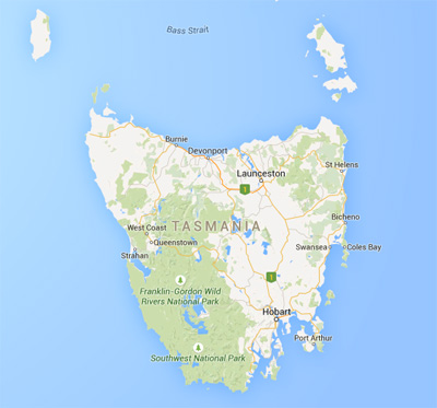 Map Tasmania